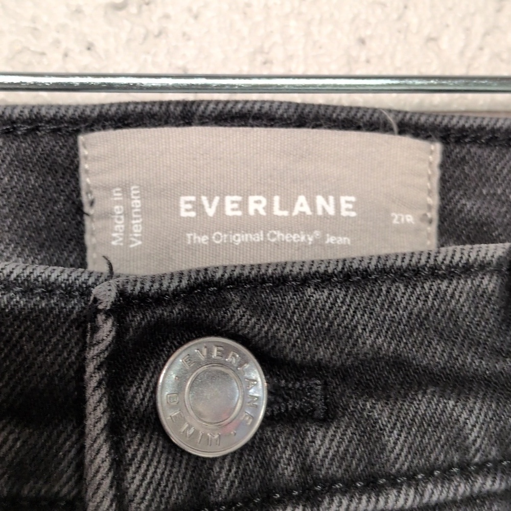 Everlane The Original Cheeky Jean, Washed Black, 27R, 90's Minimalism - Picture 4 of 7